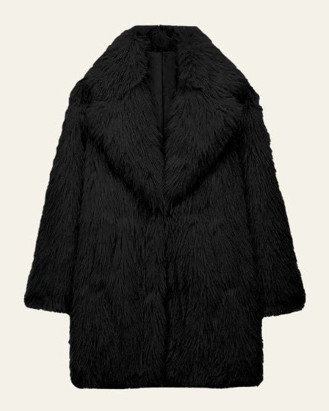 Cappotto Donna in Pelliccia Sintetica Voluminoso