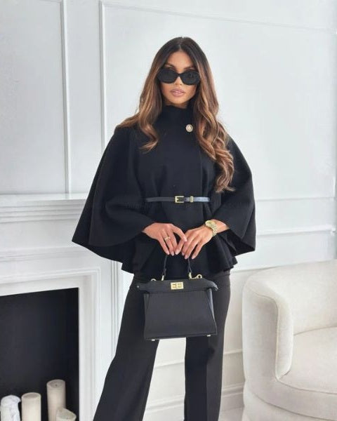 Cappotto a Mantella Donna con Cintura