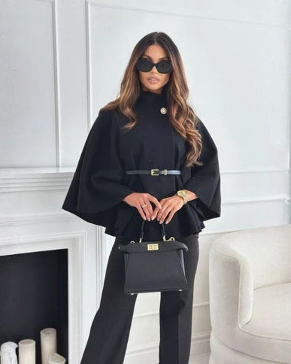 Cappotto a Mantella Donna con Cintura