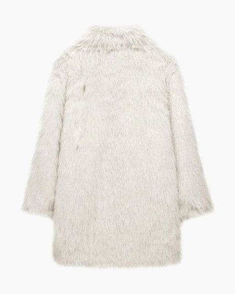Cappotto Donna in Pelliccia Sintetica Voluminoso