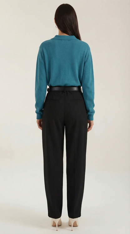 Maglione Donna Polo con Scollo a V