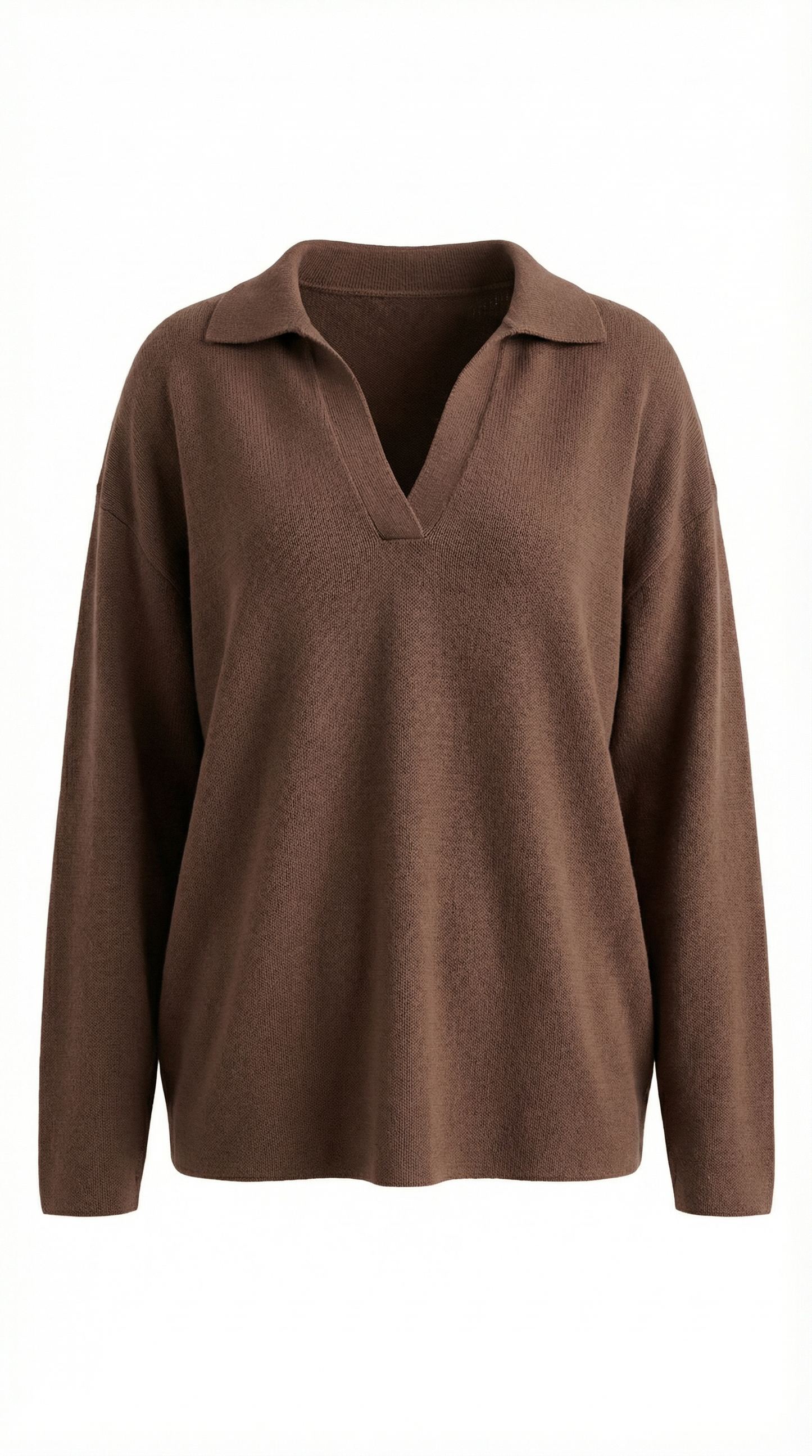 Maglione Donna Polo con Scollo a V