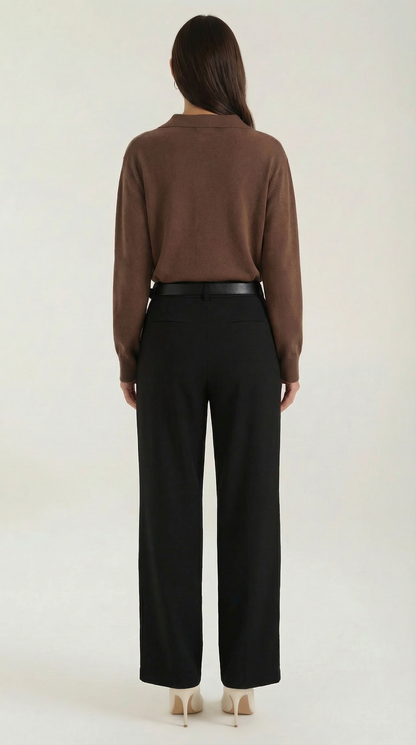 Maglione Donna Polo con Scollo a V