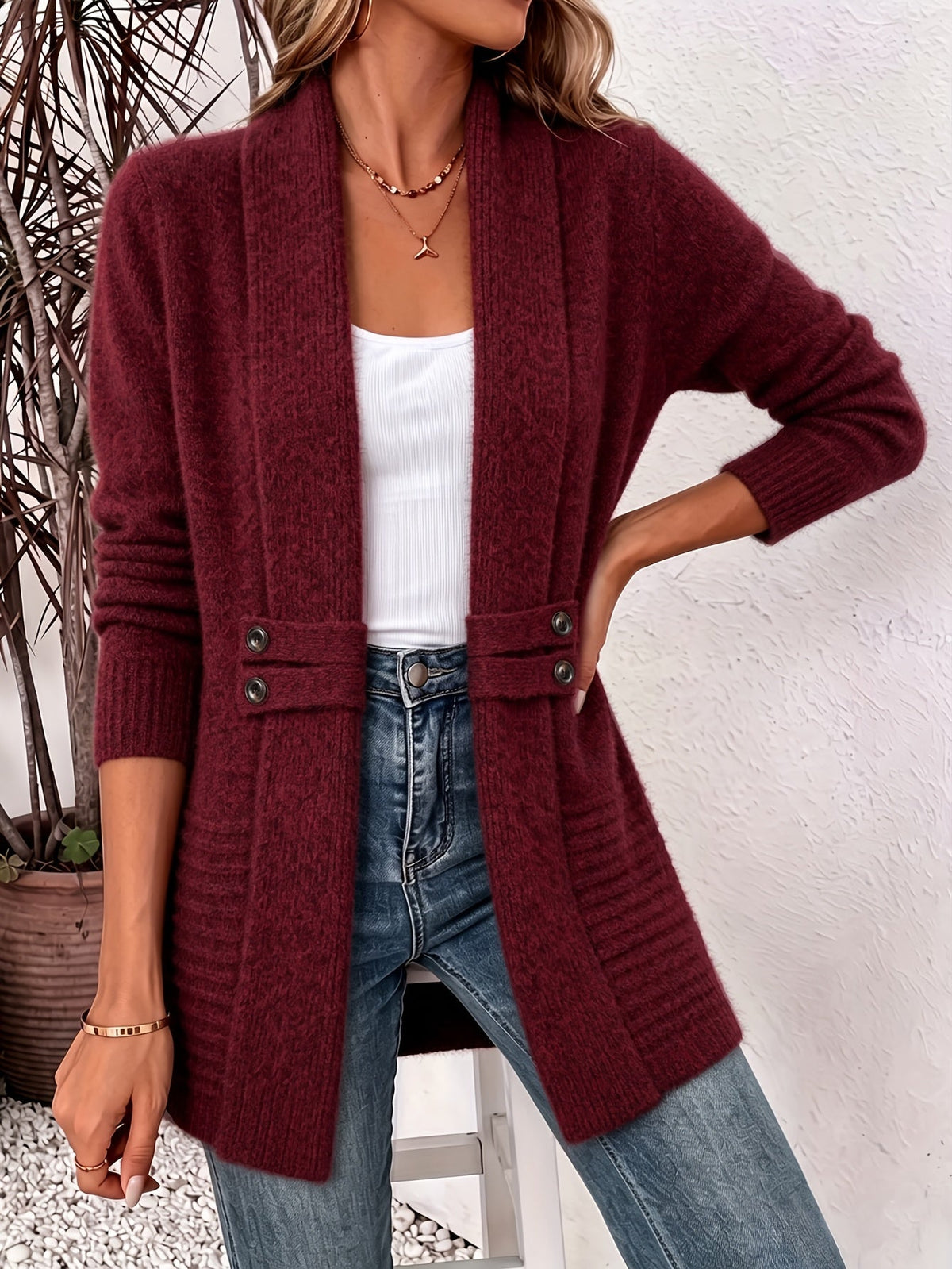 Ludovica | Cappotto Midi Donna Doppiopetto con Cintura