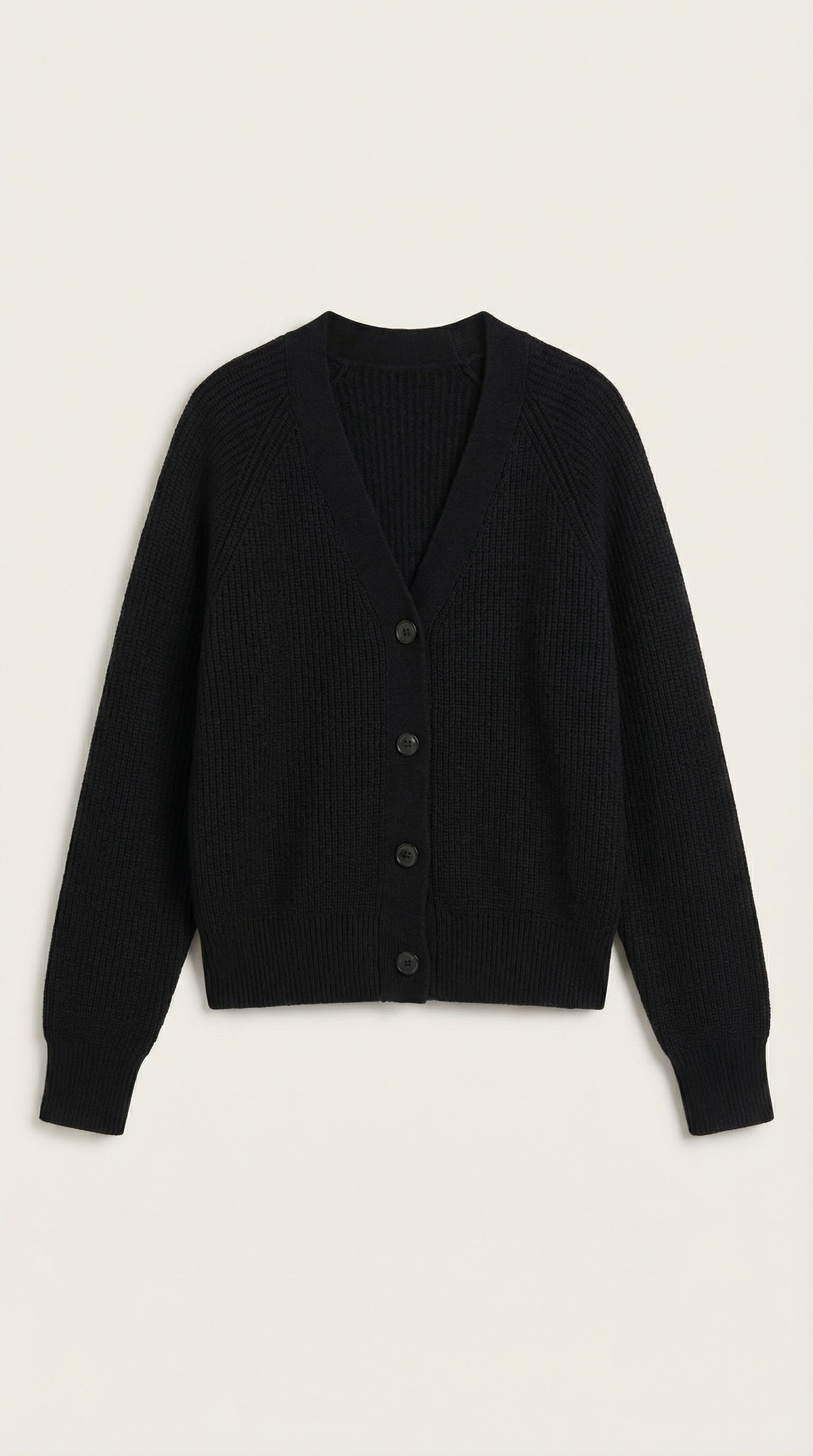 Cardigan Donna Bottonato con Scollo a V