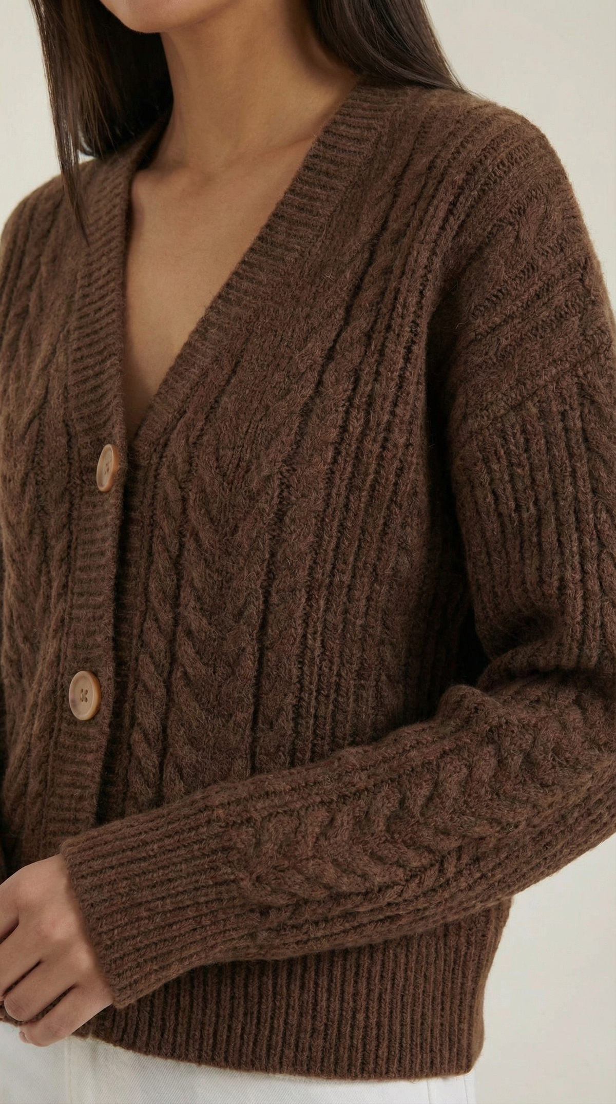 Maglione Oversize Donna a Trecce Pesanti