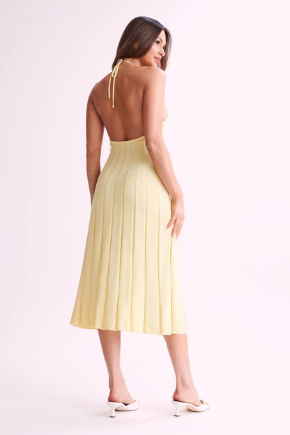 Abito Midi Donna Halter a Coste