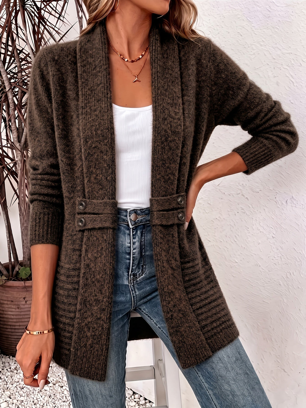 Ludovica | Cappotto Midi Donna Doppiopetto con Cintura