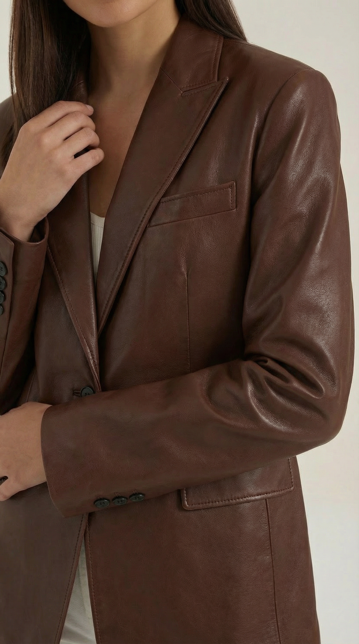 Blazer Donna Oversize in Ecopelle Lucida