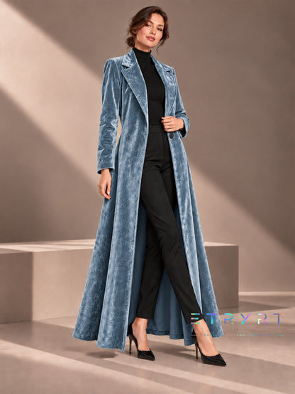 Beatrice | Cappotto Maxi Donna in Velluto Aperto