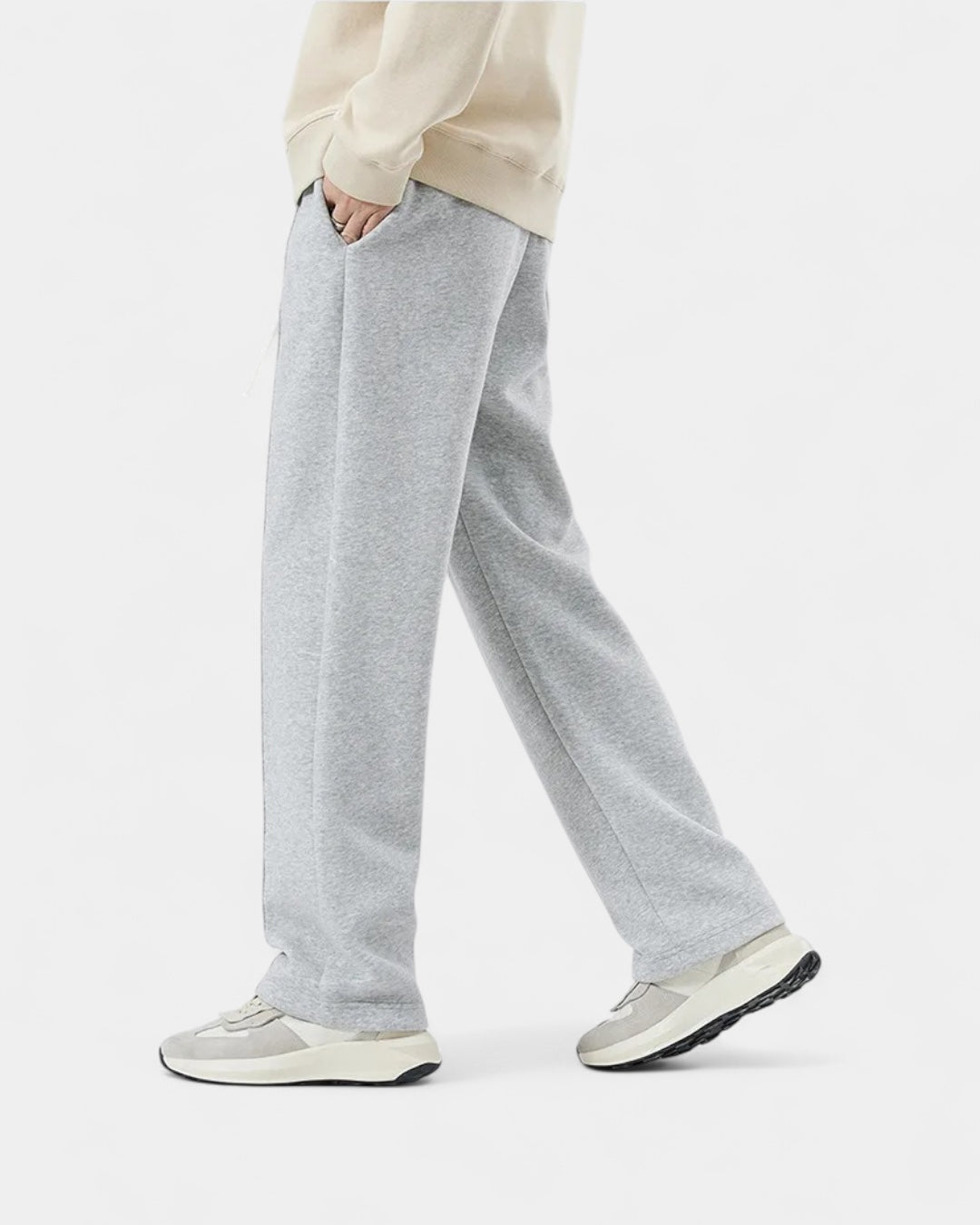 Jogger Uomo Gamba Dritta in Maglia Spessa