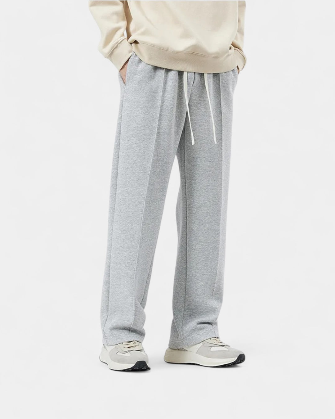 Jogger Uomo Gamba Dritta in Maglia Spessa