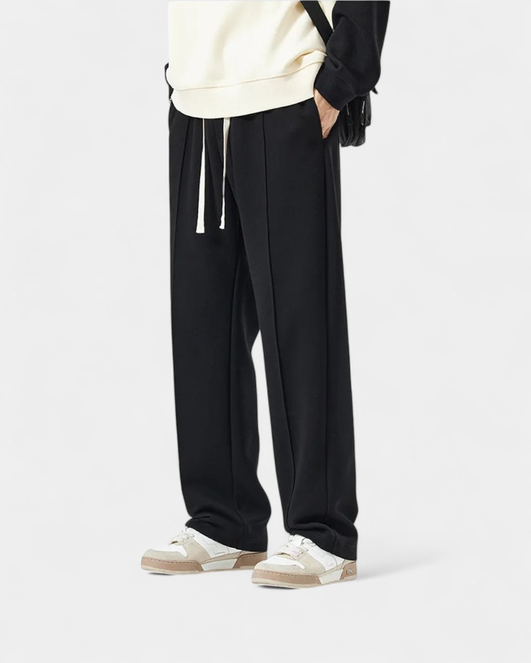 Jogger Uomo Gamba Dritta in Maglia Spessa