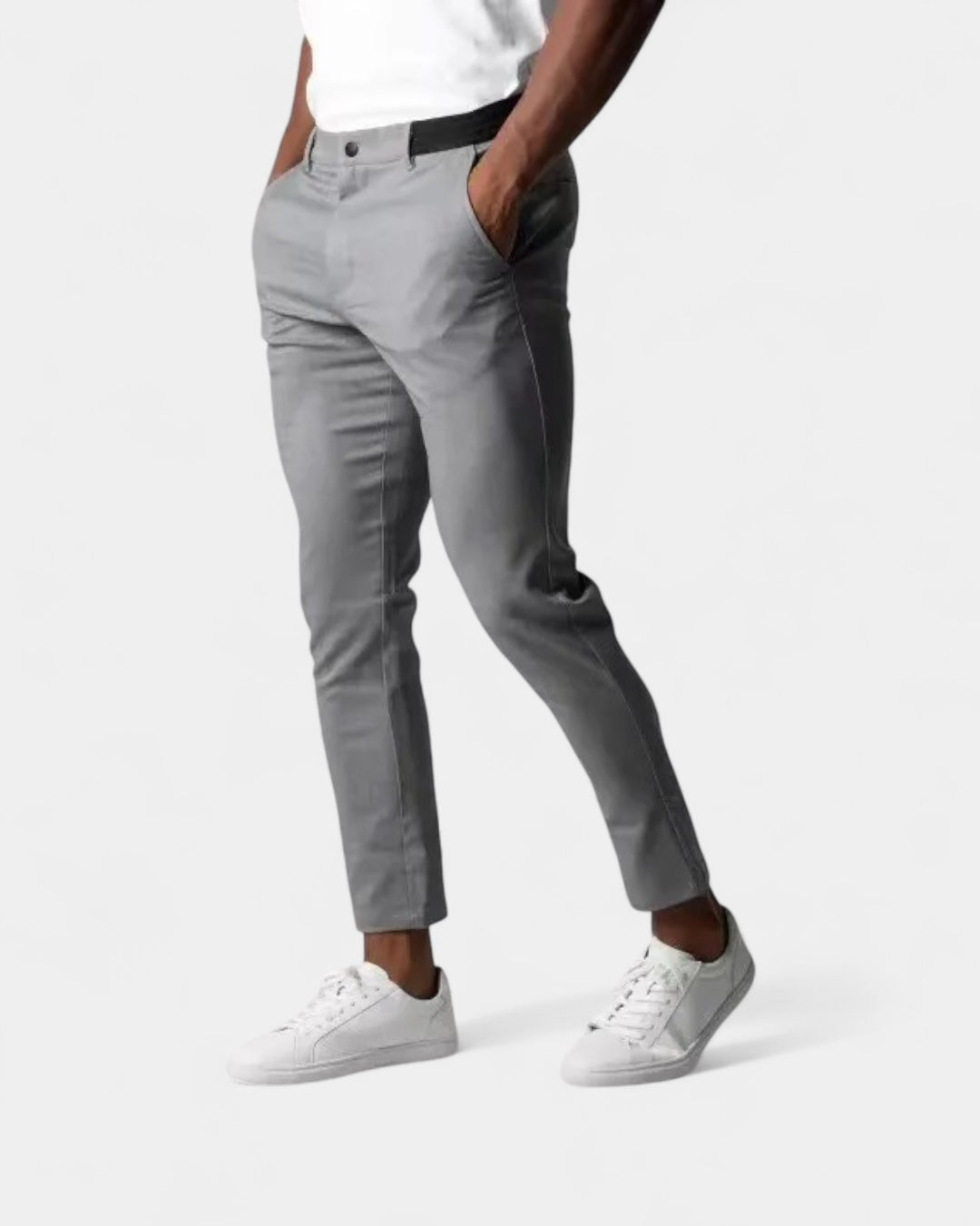 Pantaloni Uomo Eleganti Stretch Gamba Affusolata Comodi