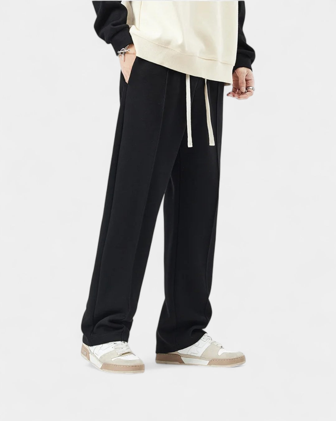 Jogger Uomo Gamba Dritta in Maglia Spessa