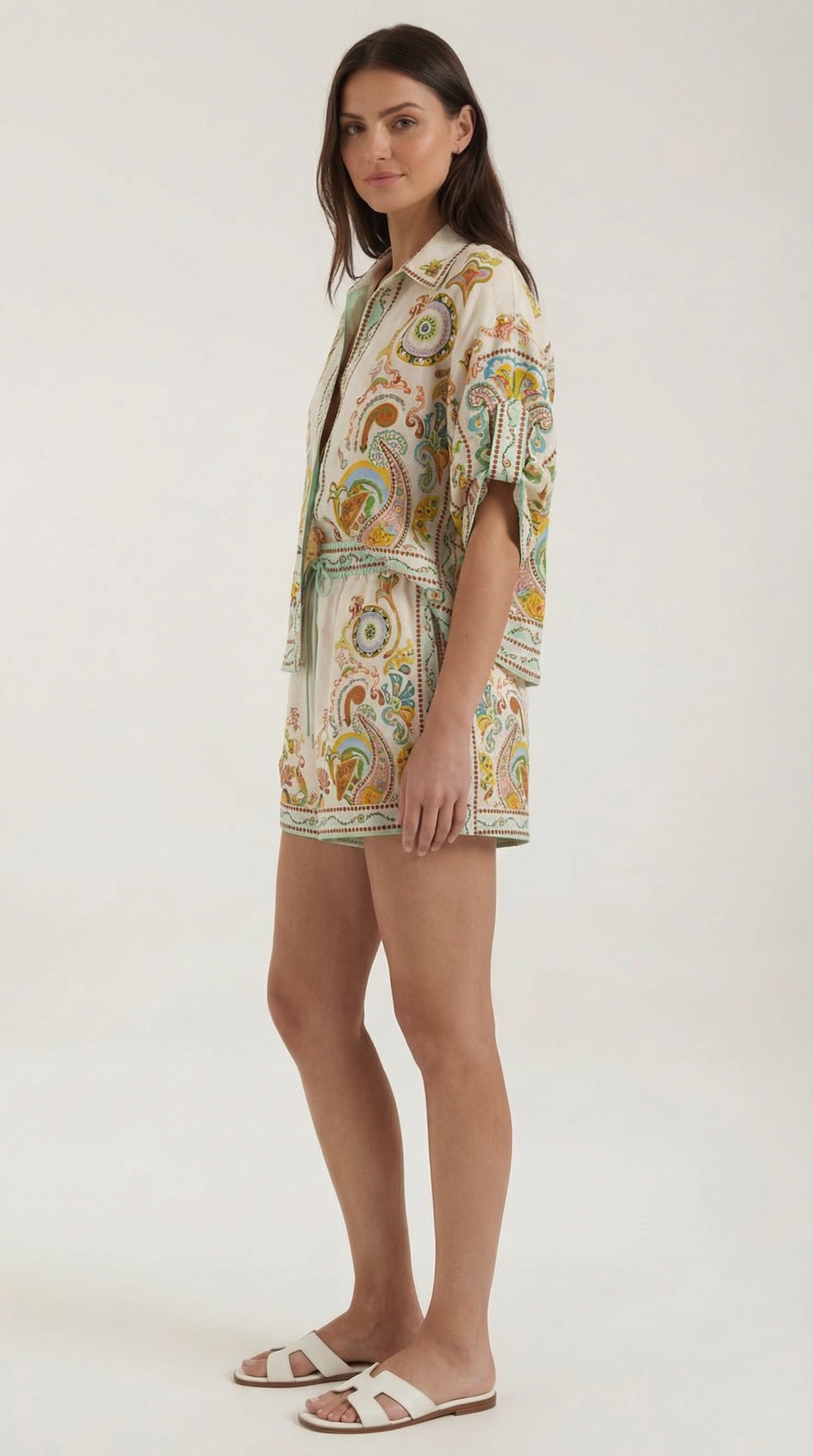 Set Donna Camicia e Shorts Boho