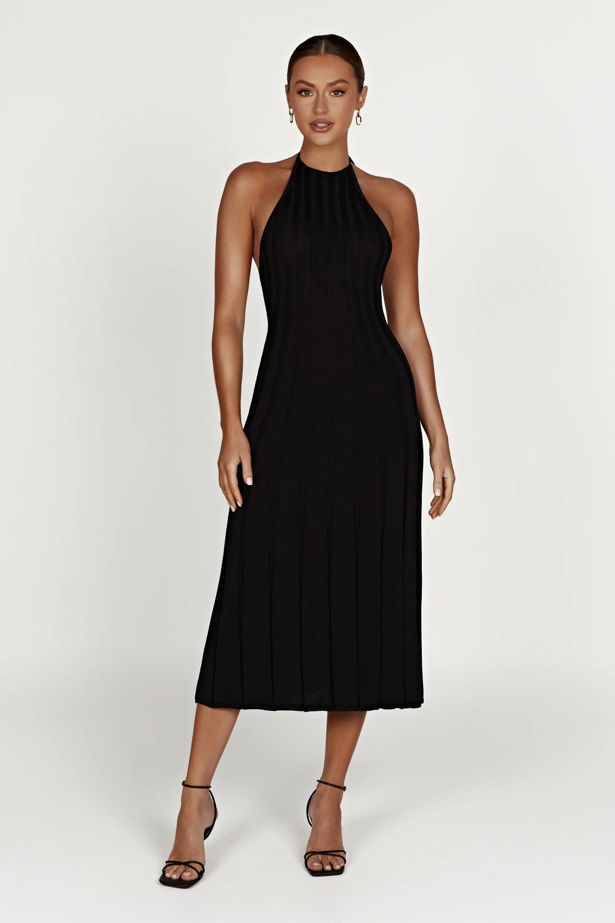 Abito Midi Donna Halter a Coste