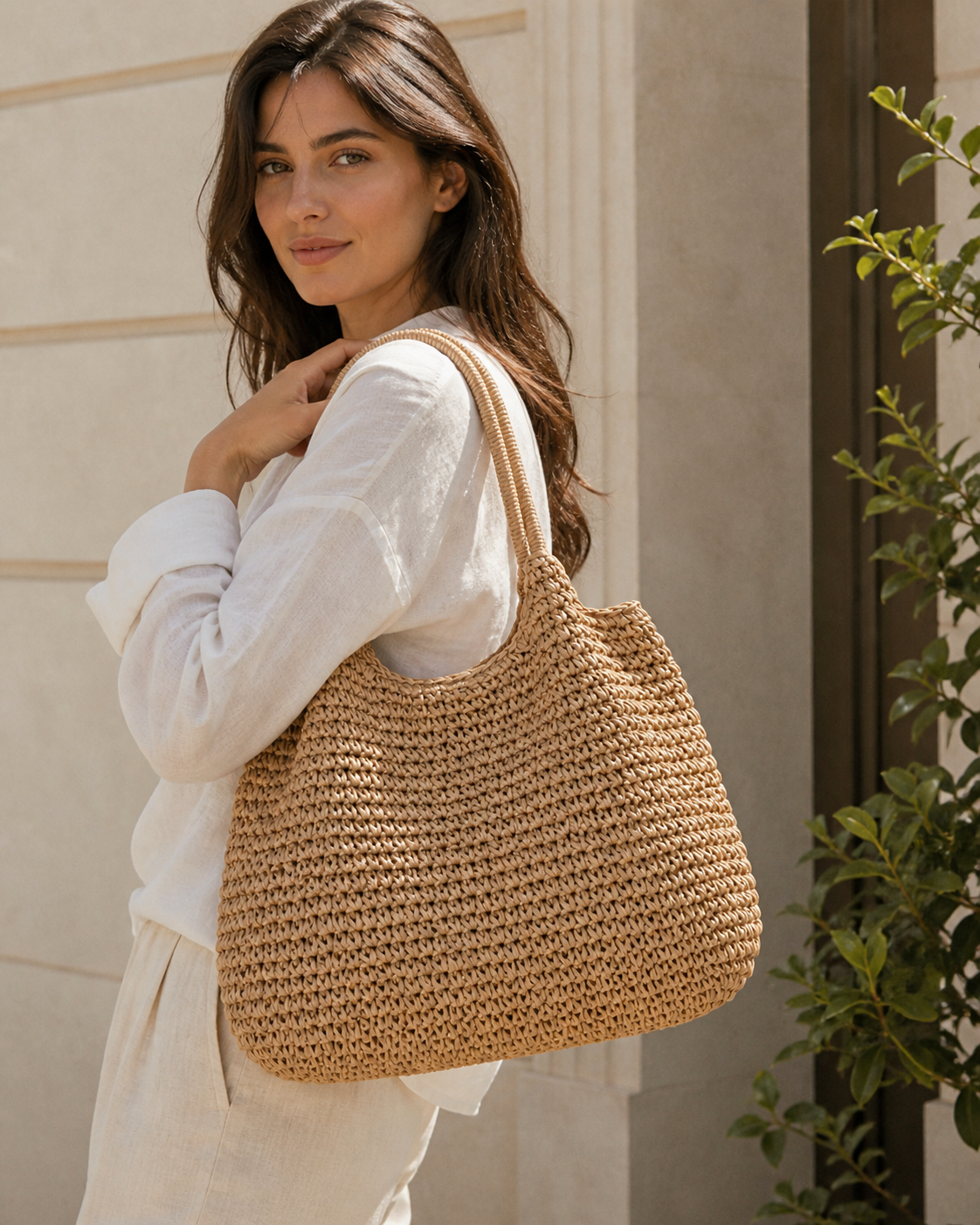 Borsa Tote Donna Intrecciata Oversize