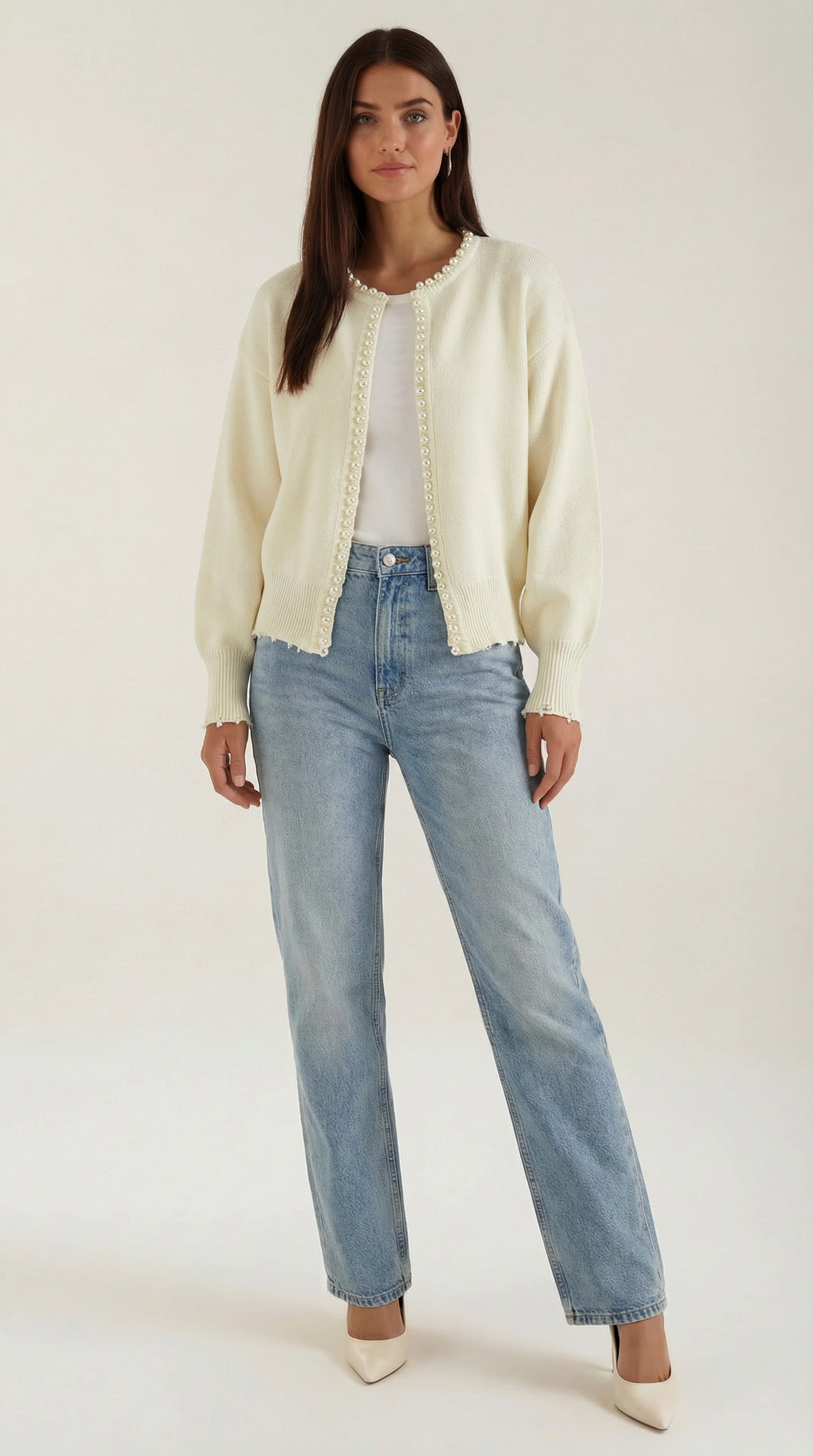 Cardigan Donna con Perle