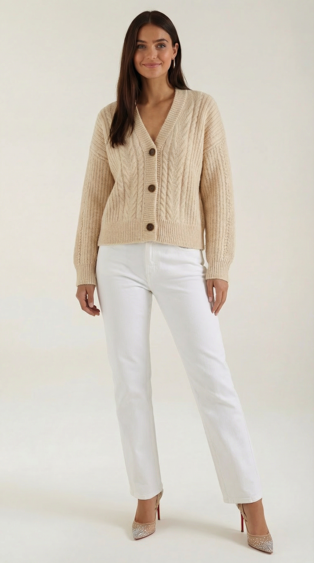 Maglione Oversize Donna a Trecce Pesanti
