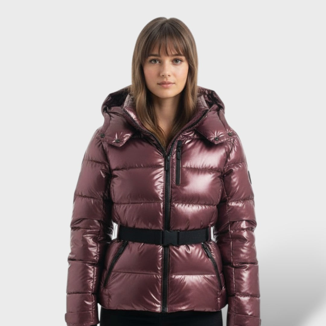 Giacca Donna Trapuntata Impermeabile con Cintura