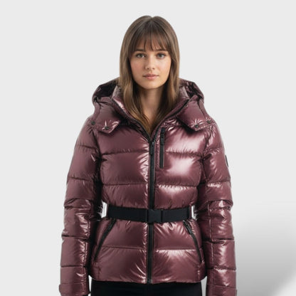 Giacca Donna Trapuntata Impermeabile con Cintura