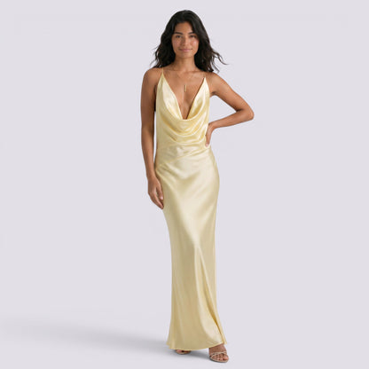 Abito Donna Halter in Raso da Sera