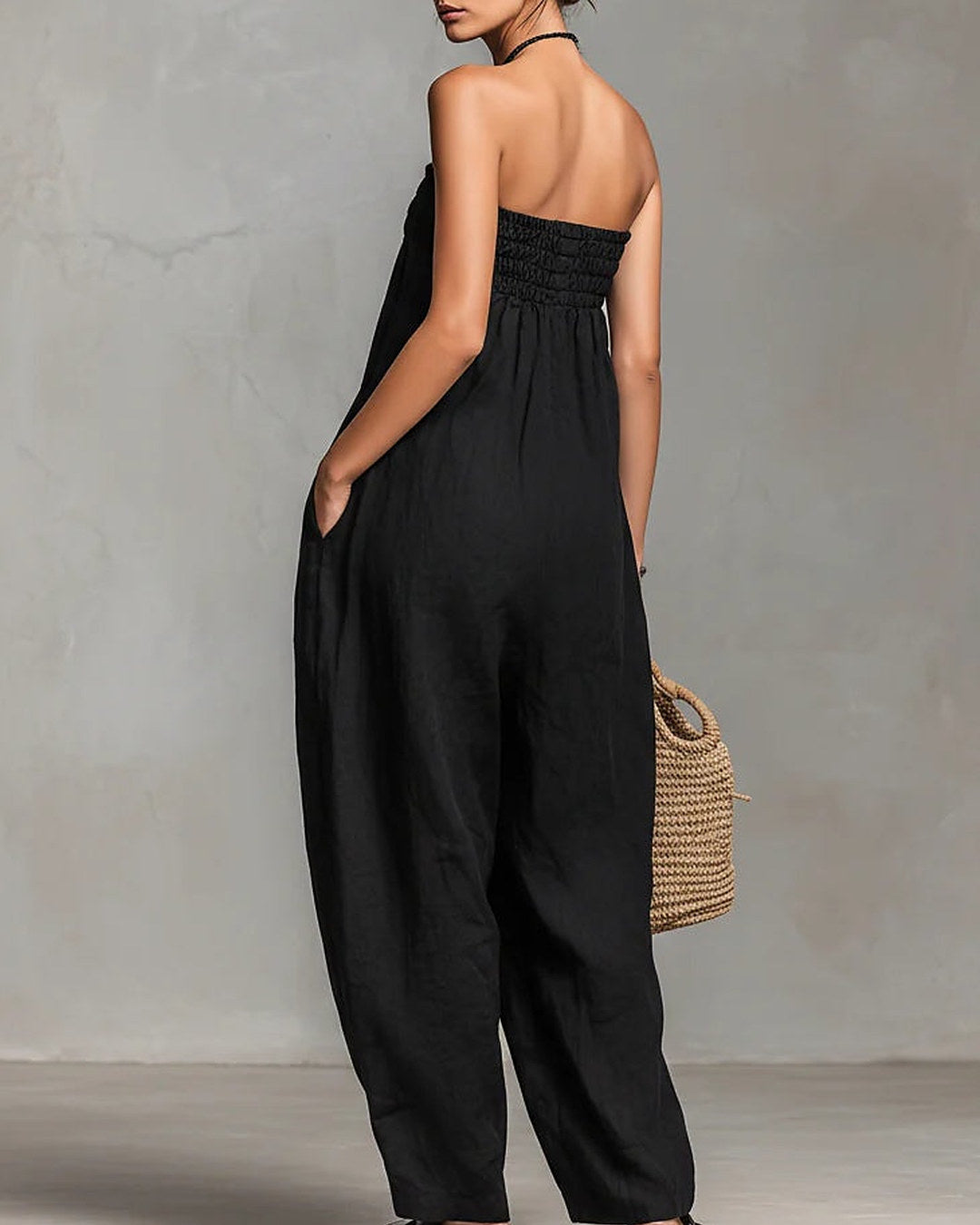 Nina | Tuta Bandeau Elegante, Nero