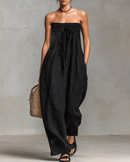 Nina | Tuta Bandeau Elegante, Nero
