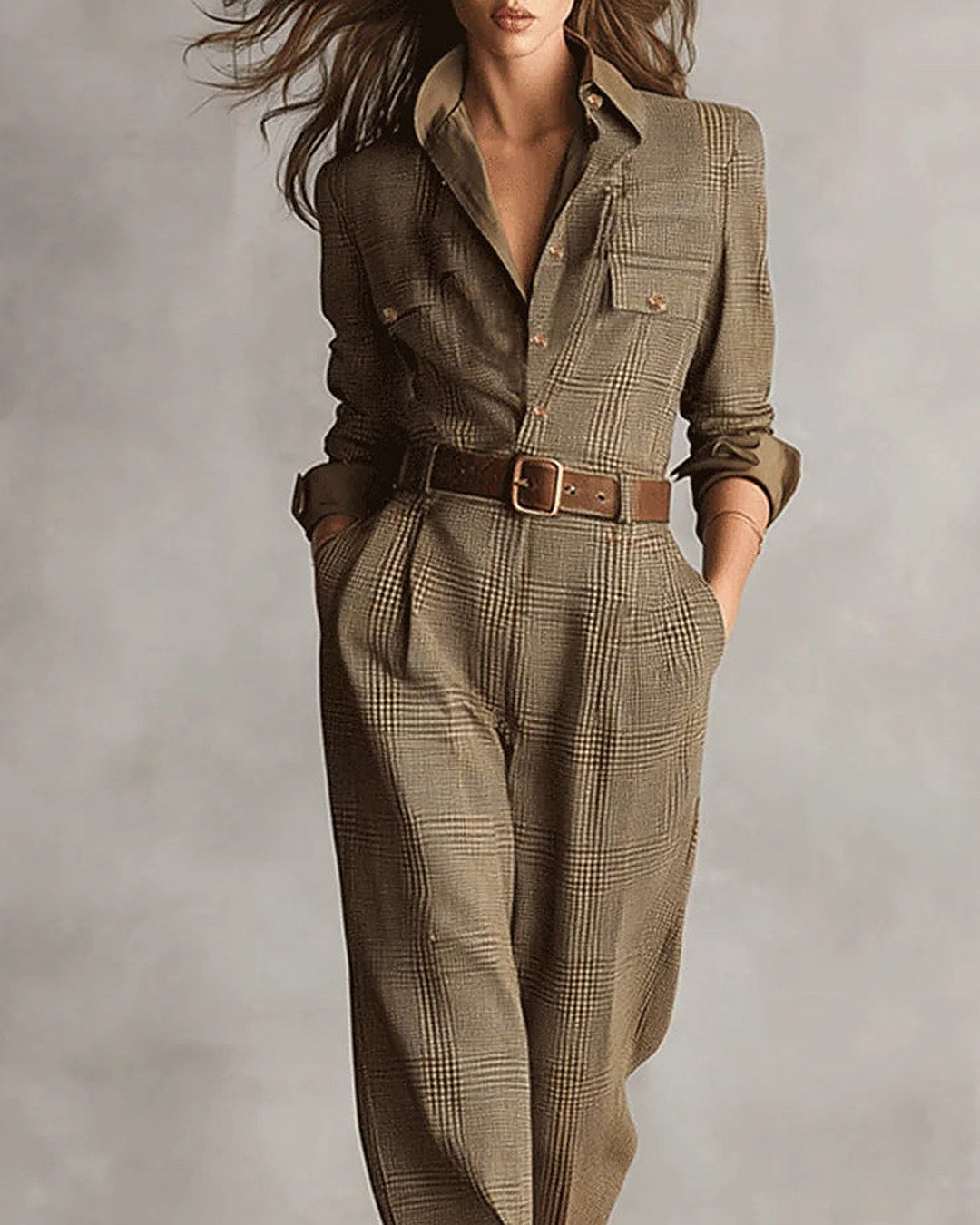 Anna | Tuta Elegante a Quadri