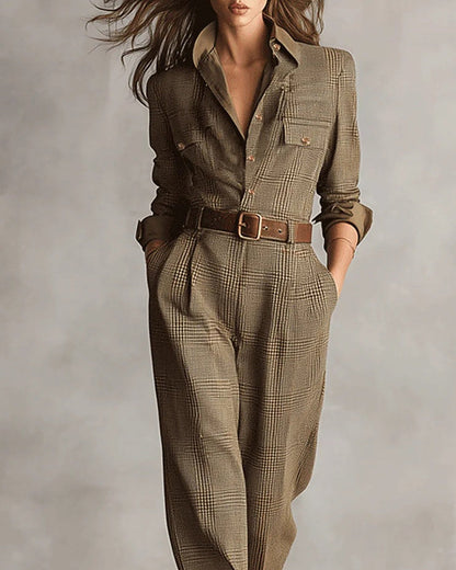 Anna | Tuta Elegante a Quadri