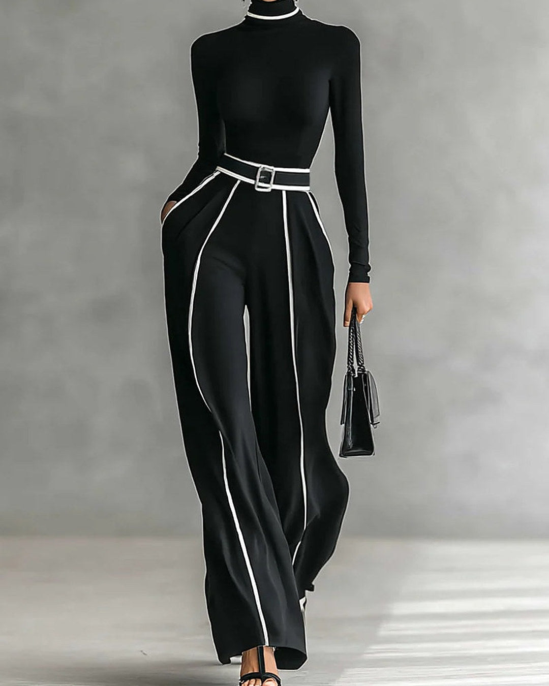 Vera | Completo Elegante con Dettaglio a Contrasto