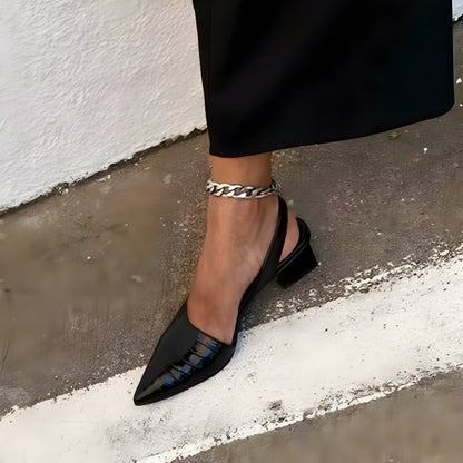 Graziella | Scarpe Donna con Tacco e Punta Larga