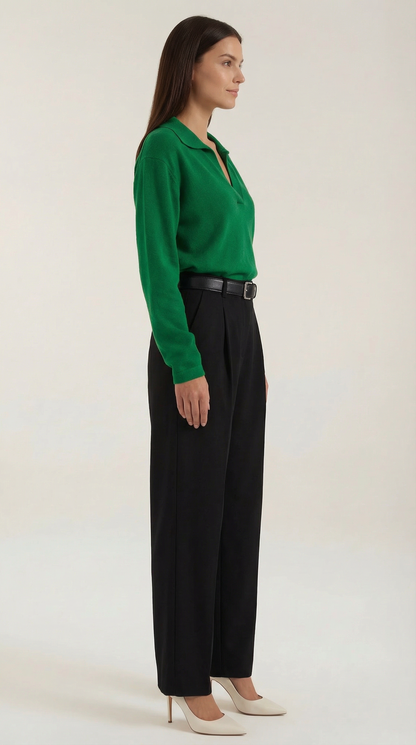 Maglione Donna Polo con Scollo a V