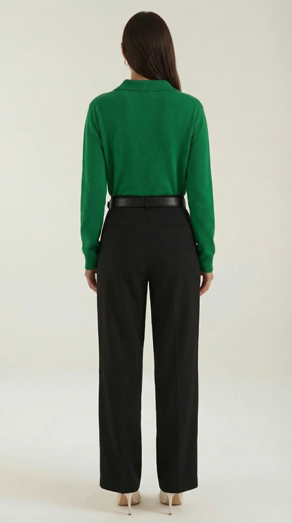 Maglione Donna Polo con Scollo a V