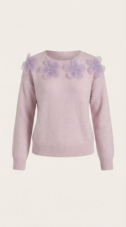 Maglione Donna con Perle e Strass