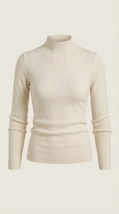 Maglia Donna a Collo Alto in Misto Cotone