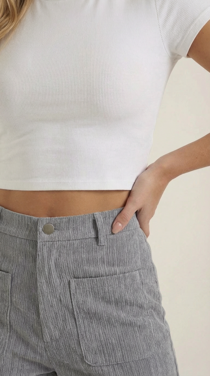 Pantaloni Donna in Velluto a Coste Ampi