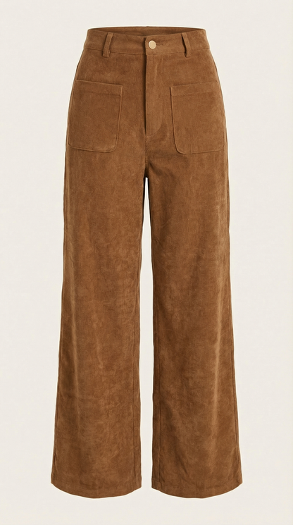 Pantaloni Donna in Velluto a Coste Ampi