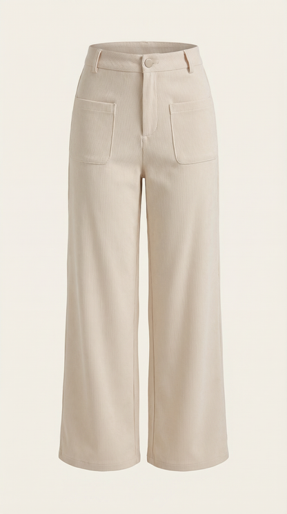 Pantaloni Donna in Velluto a Coste Ampi