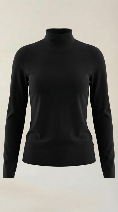 Maglia Donna a Collo Alto in Misto Cotone