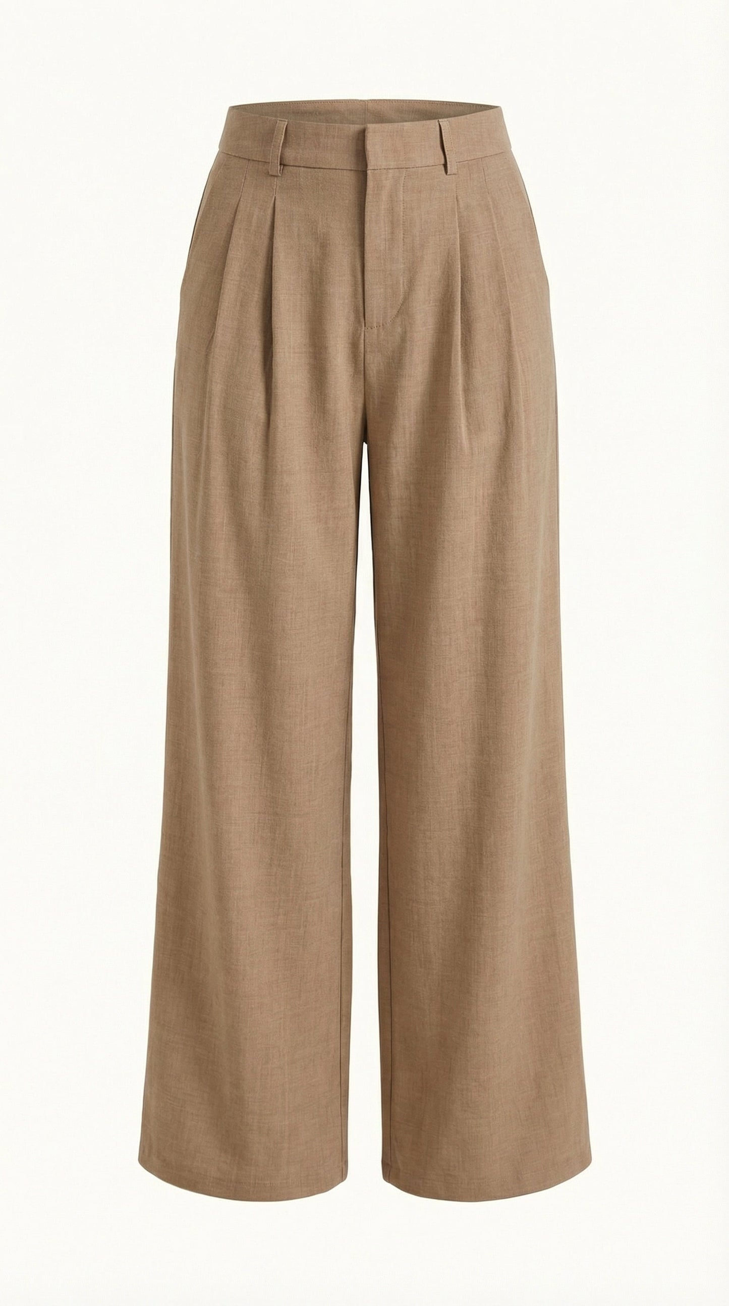 Pantaloni Donna Plissettati a Vita Alta