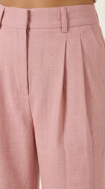 Pantaloni Donna Plissettati a Vita Alta