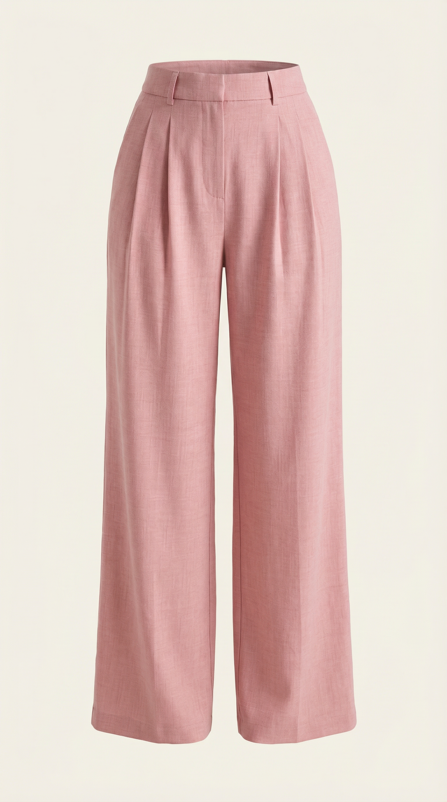 Pantaloni Donna Plissettati a Vita Alta