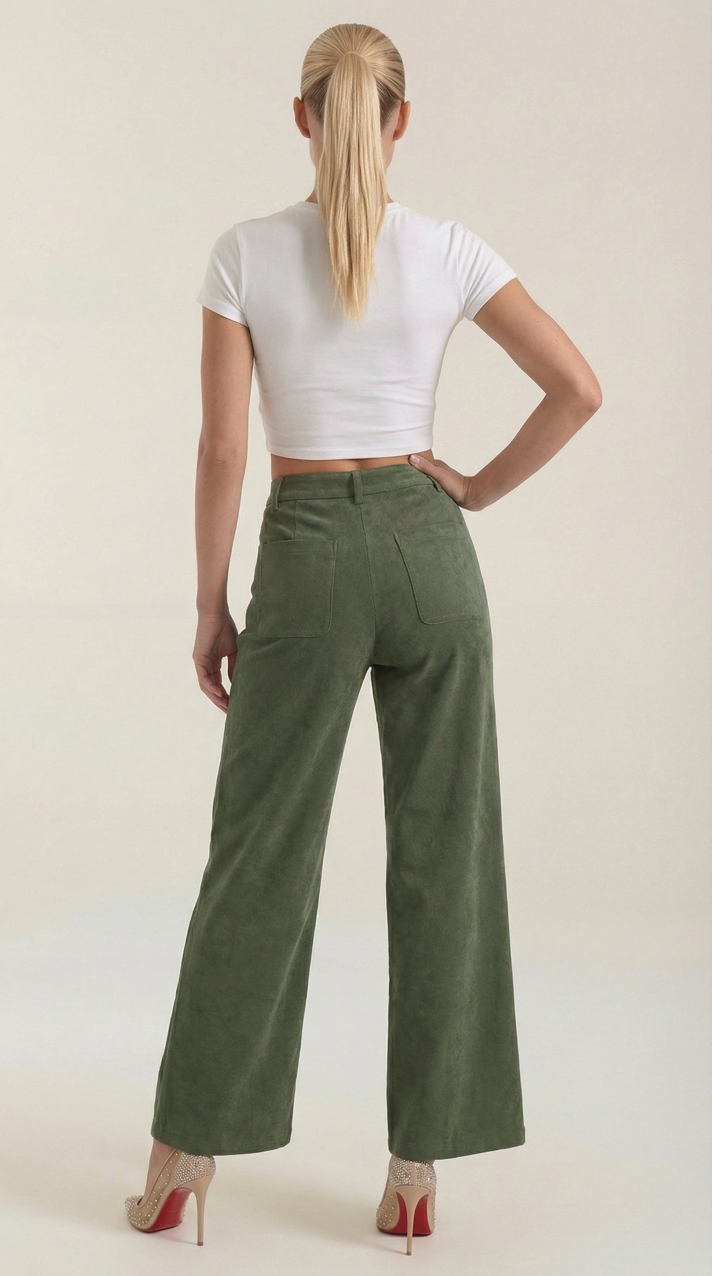 Pantaloni Donna in Velluto a Coste Ampi
