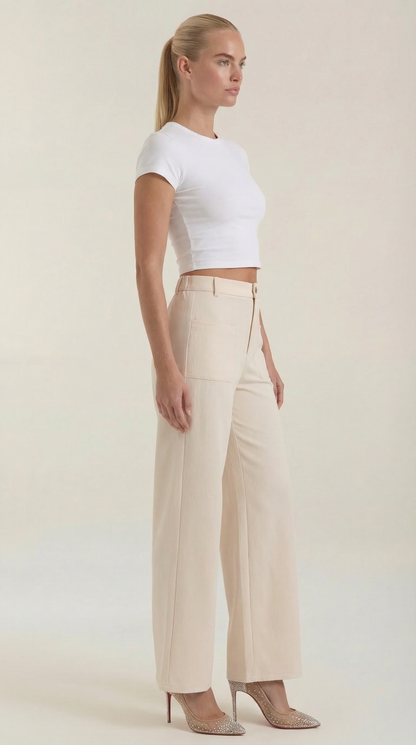 Pantaloni Donna in Velluto a Coste Ampi