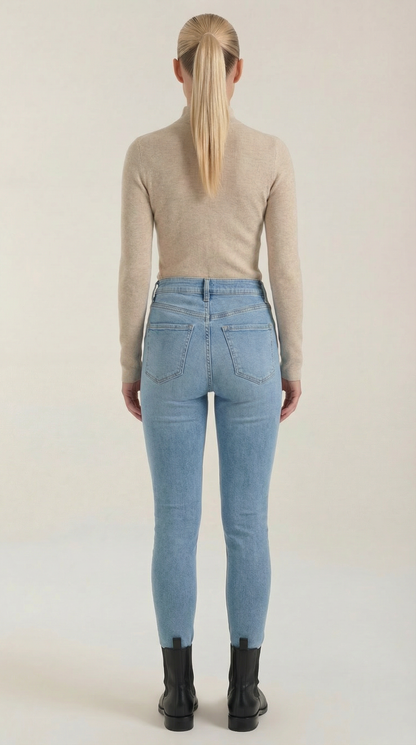 Maglia Donna a Collo Alto in Misto Cotone