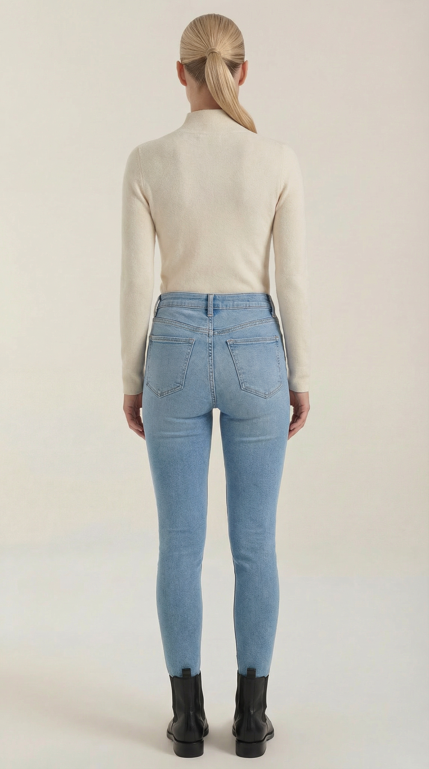 Maglia Donna a Collo Alto in Misto Cotone
