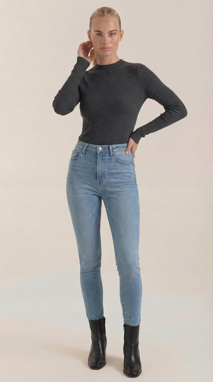 Maglia Donna a Collo Alto in Misto Cotone