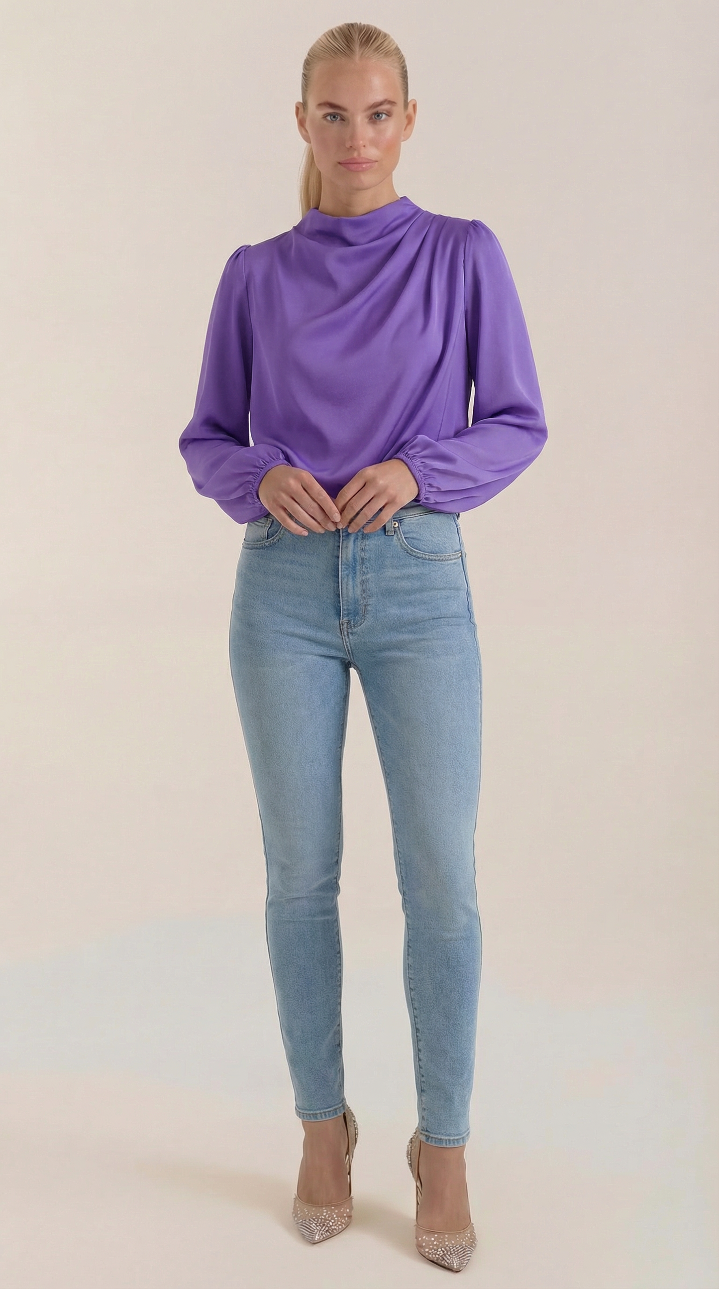 Camicia Donna Drappeggiata